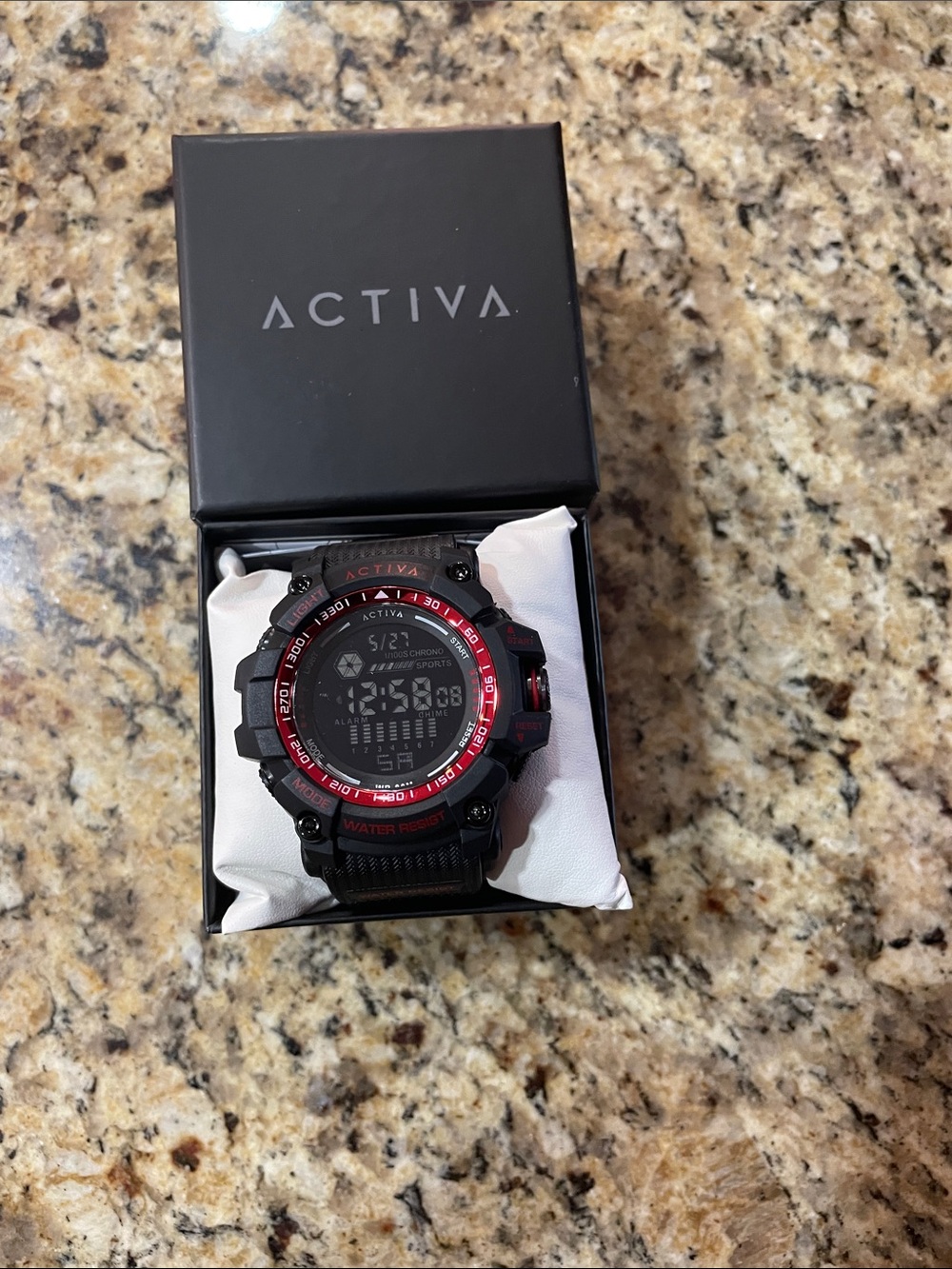 Ativa Black and Red Rugged Digital Sports Watch